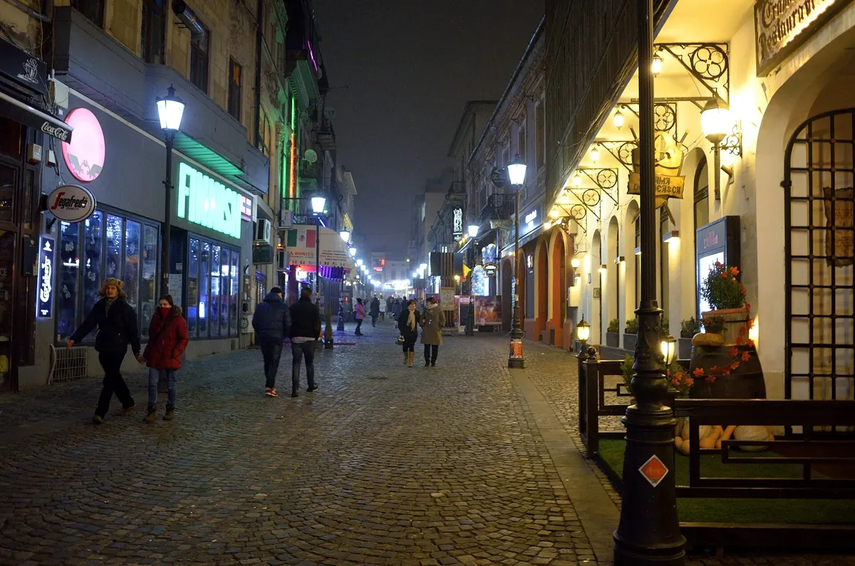 The Old Town, where most groups start the night